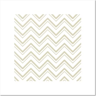 Light Brown Abstract Zigzag Lines Posters and Art